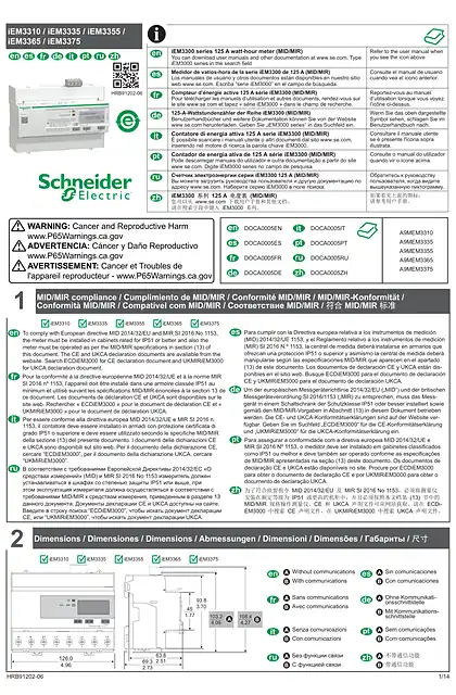 schneider施耐德iEM3310 _ iEM3335 _ iEM3355 _ iEM3365 _ iEM3375 - 说明书